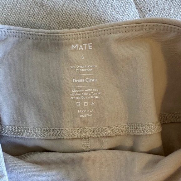 MATE the Label Organic Stretch Biker Short in Bone - Picture 2 of 6
